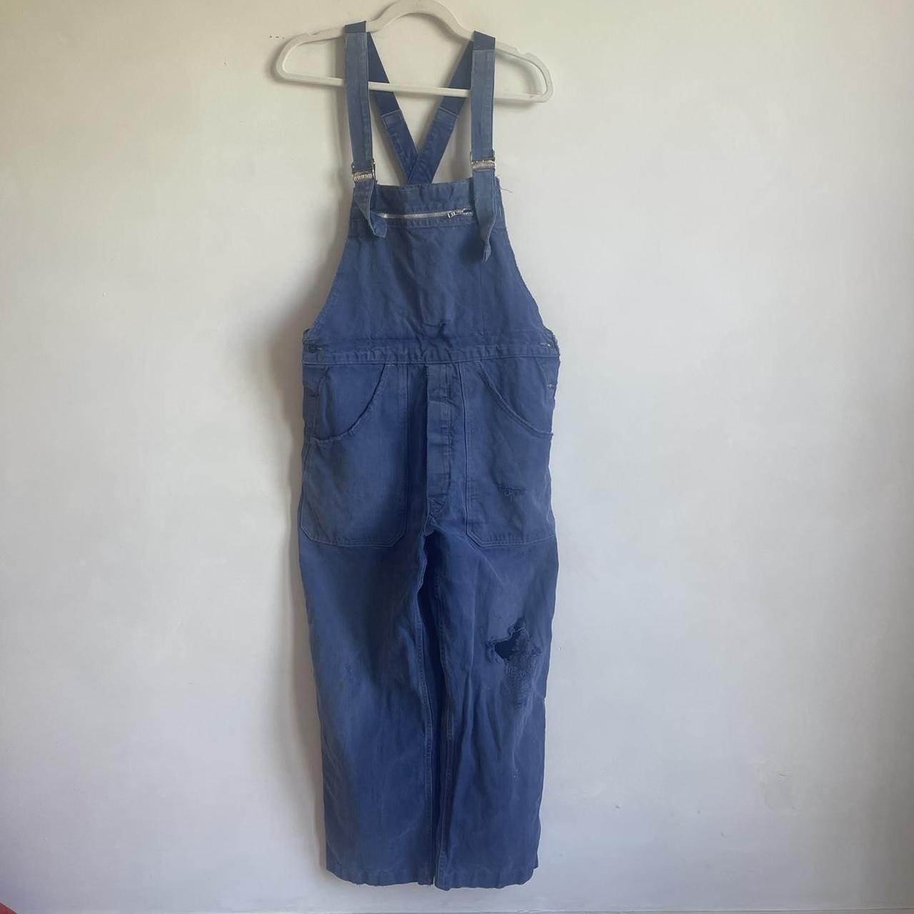 Vintage French workwear dungarees. Circa... - Depop