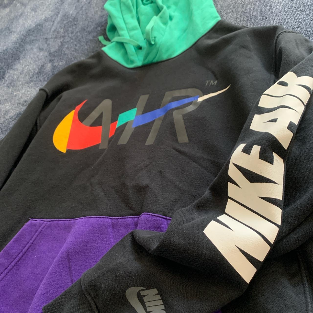 Rare Black Playstation Style Nike Hoodie Sz L Can’t - Depop