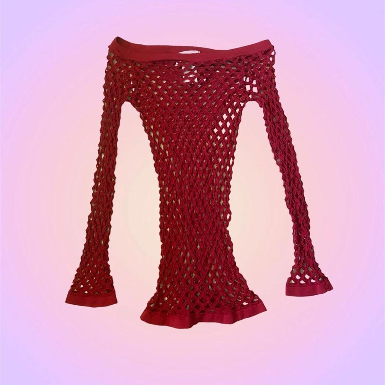 Product Image 1 - Y2K red fishnet top. I