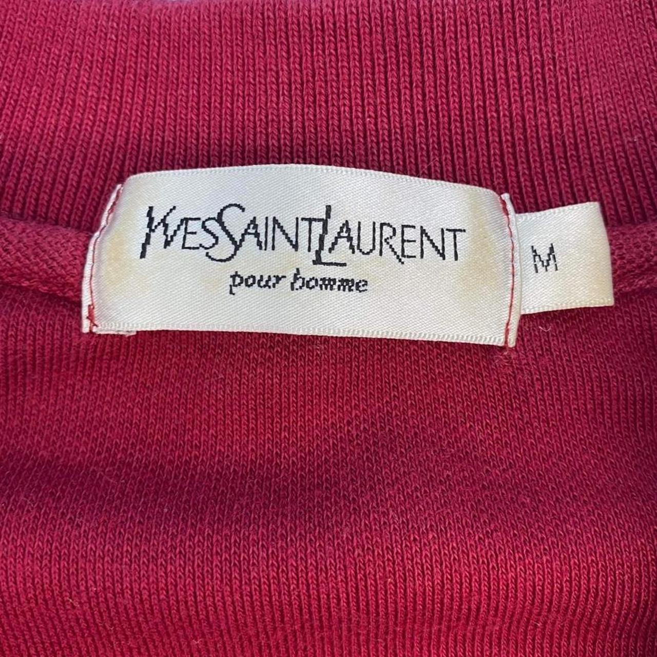 Yves Saint Laurent YSL Short Sleeve Polo Shirt 🔴⚪️... - Depop