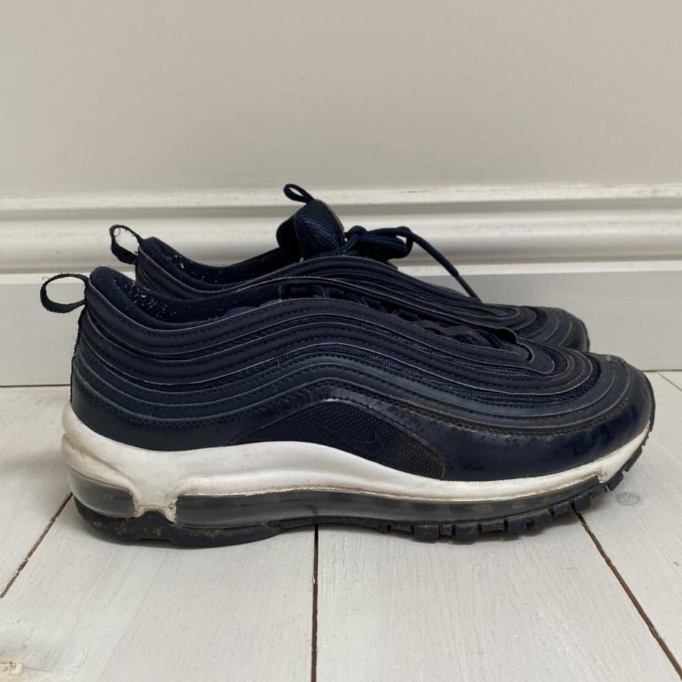 NIKE AIR MAX 97s navy blue white size UK Depop