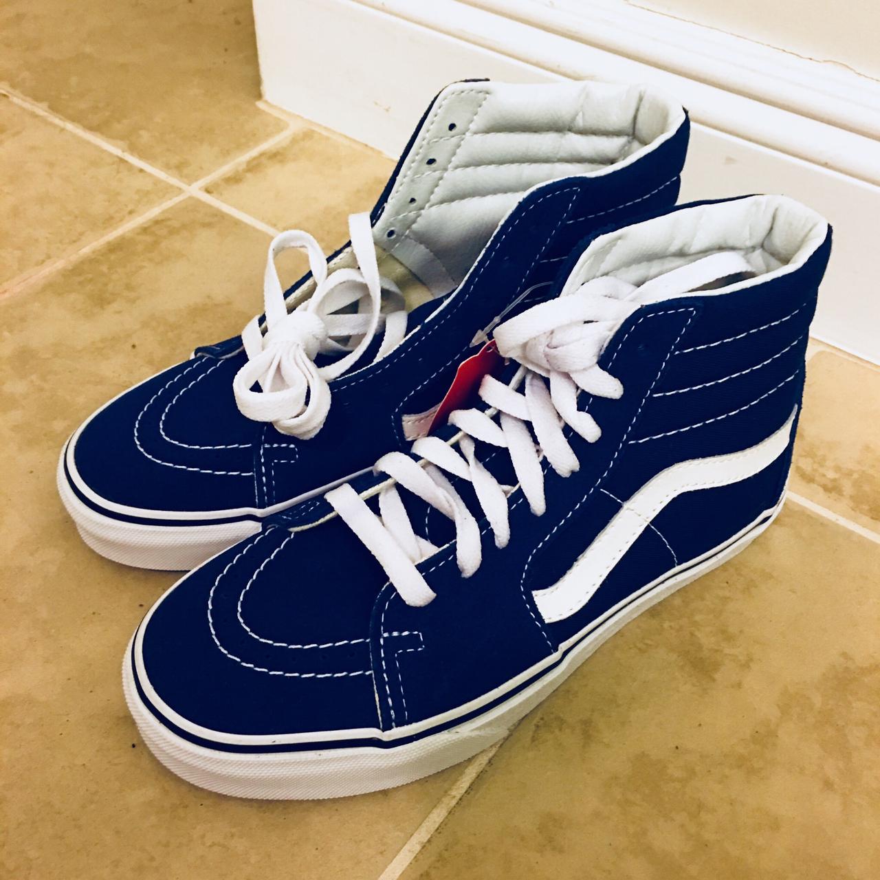 Vans Sk8-Hi Suede Sneaker (Blue) $25 Never Depop