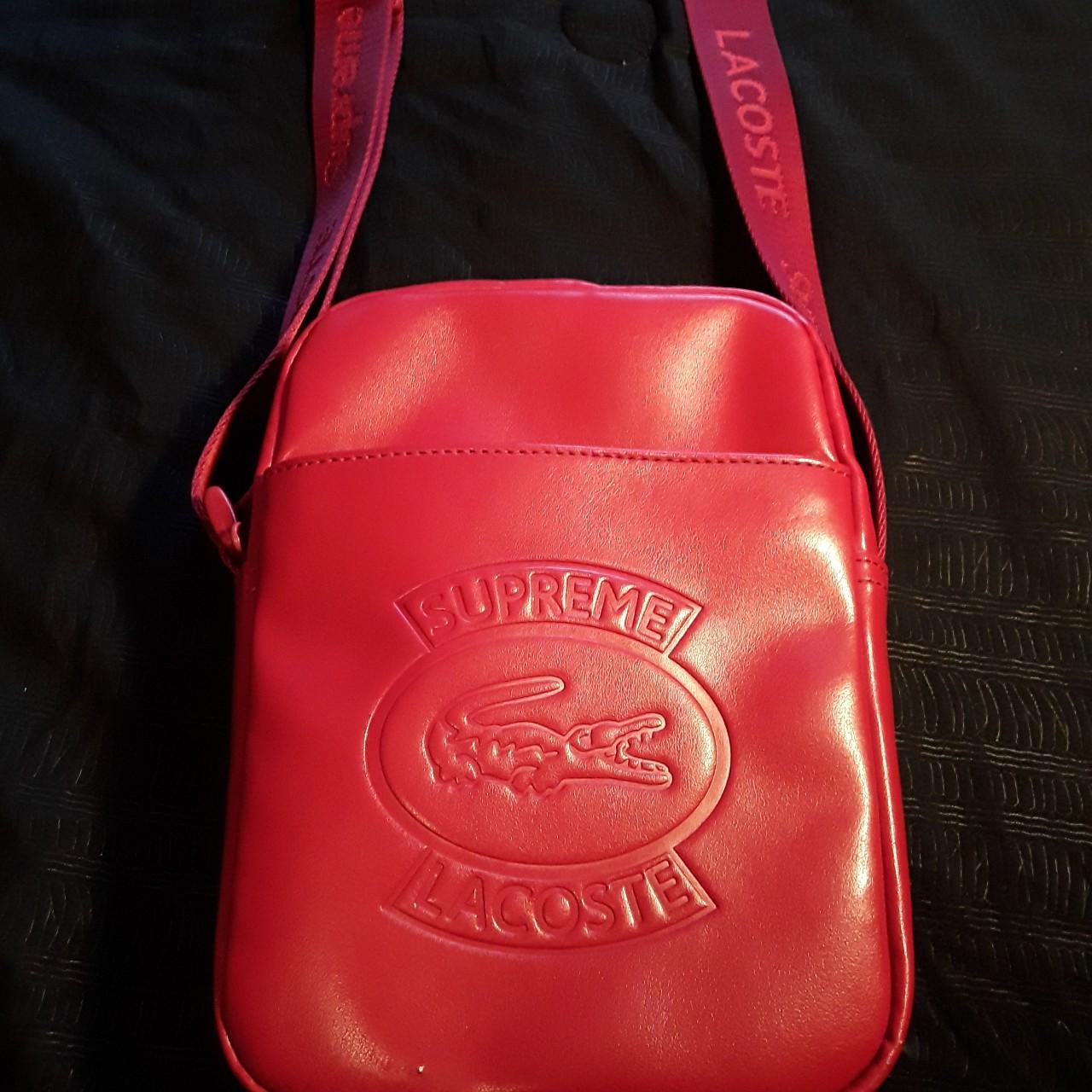 SUPREME x LACOSTE Leather Shoulder Bag