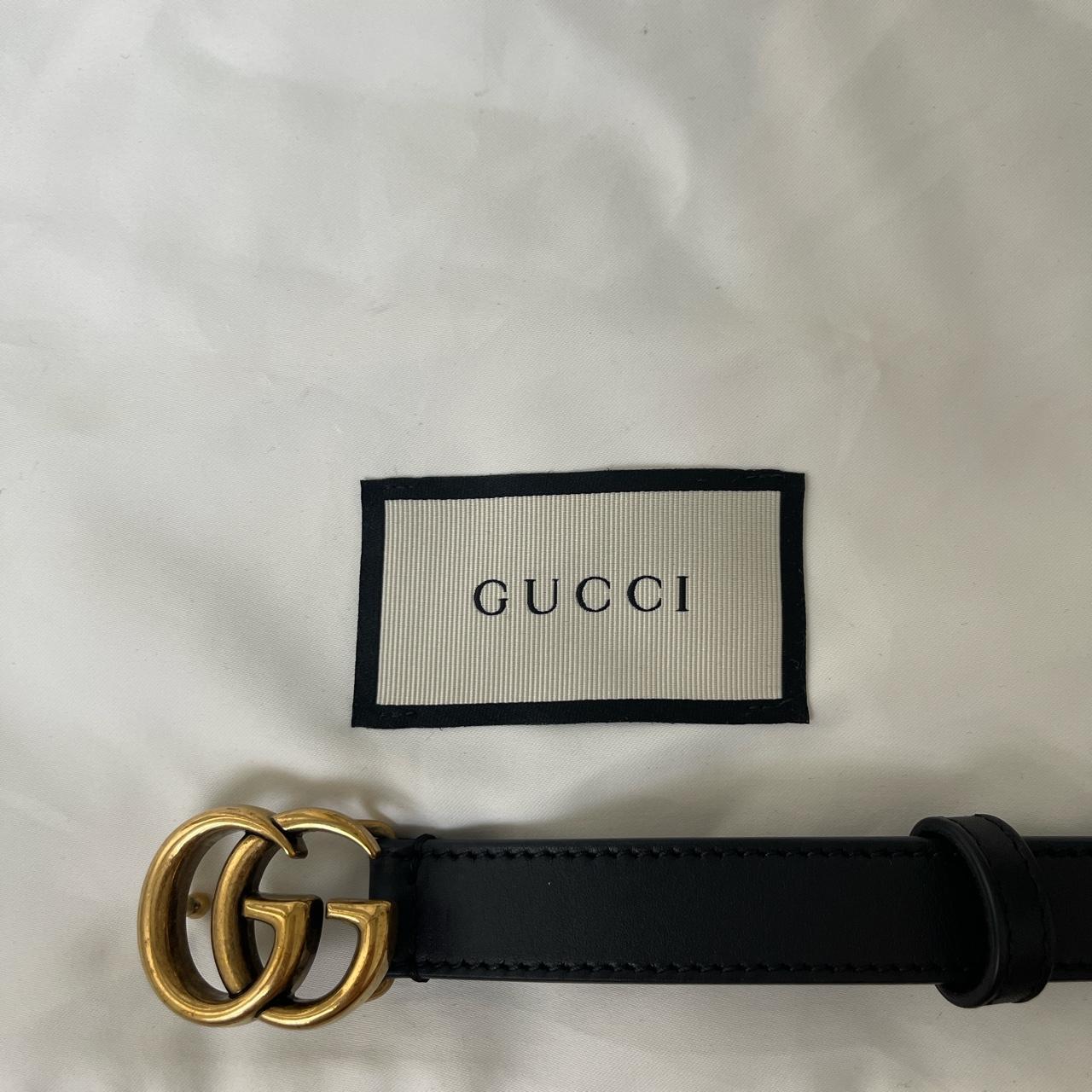 Gucci belt sale thin black