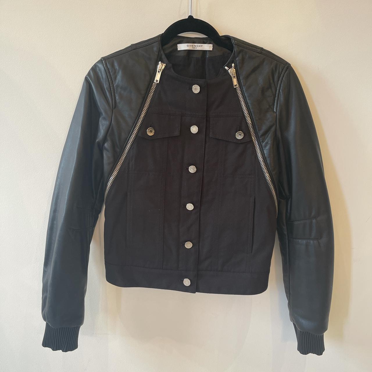 #Givenchy #bomberjacket #leather #zips #denim... - Depop