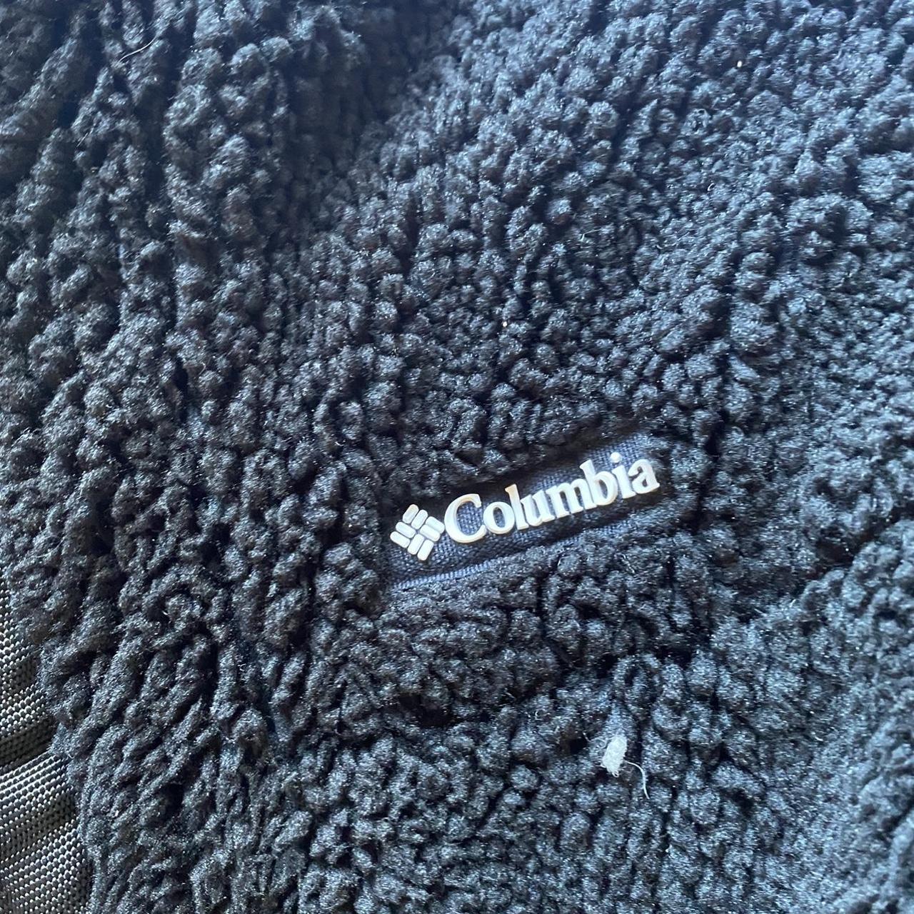 Columbia black fluffy jacket size small (UK8) lovely... - Depop