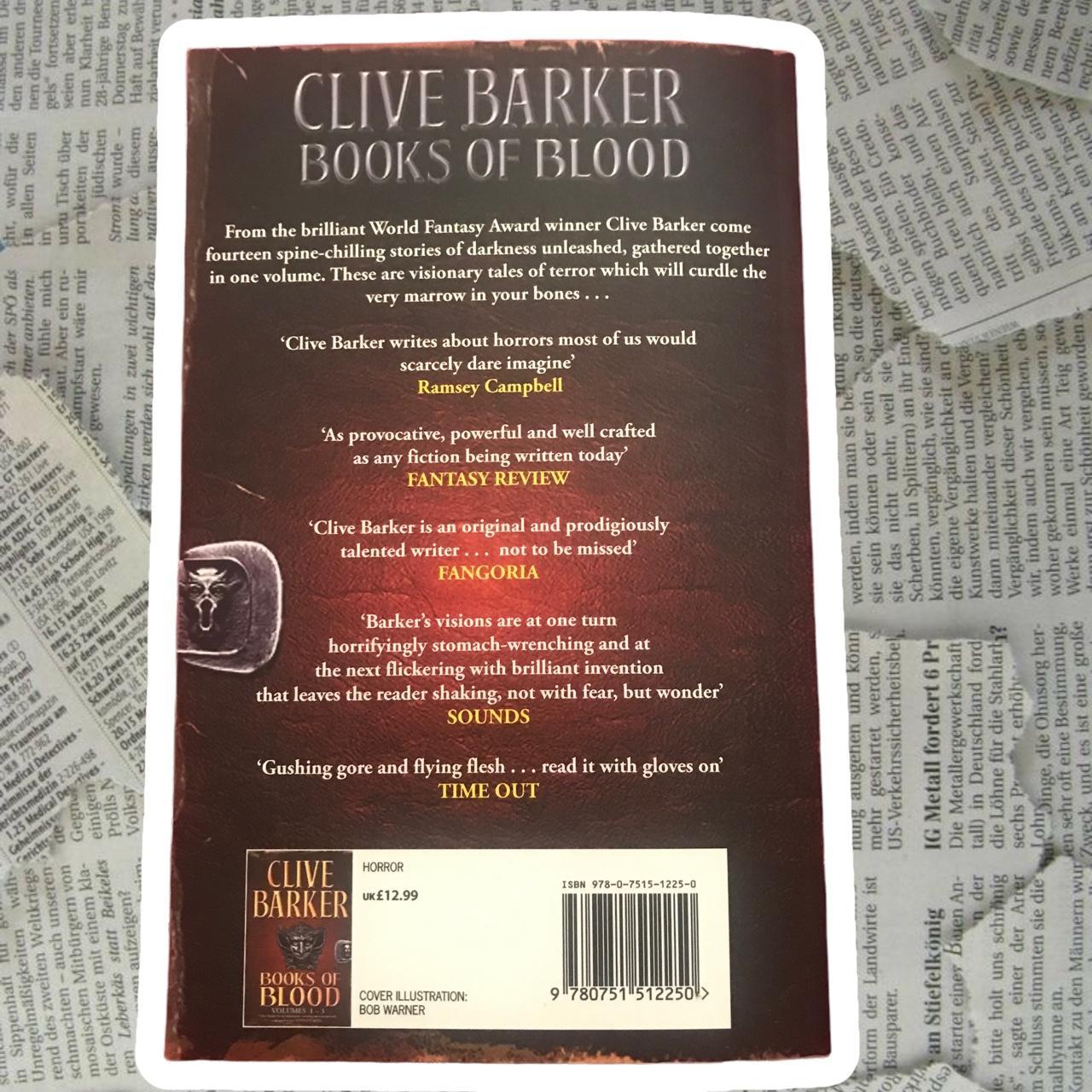 The Books Of Blood Volumes By Clive Barker Depop