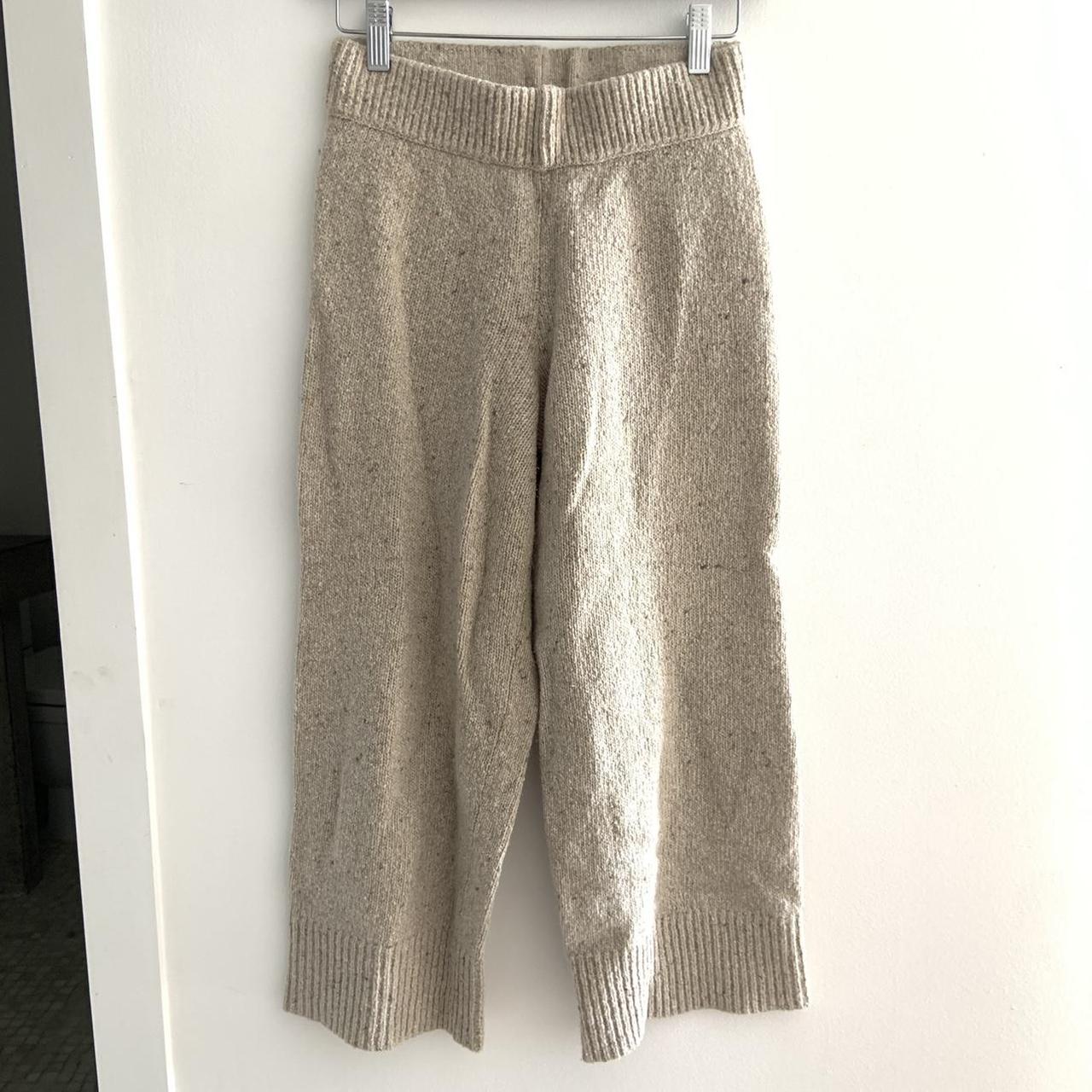 Club Monaco wool knit pants Oatmeal colour,... - Depop