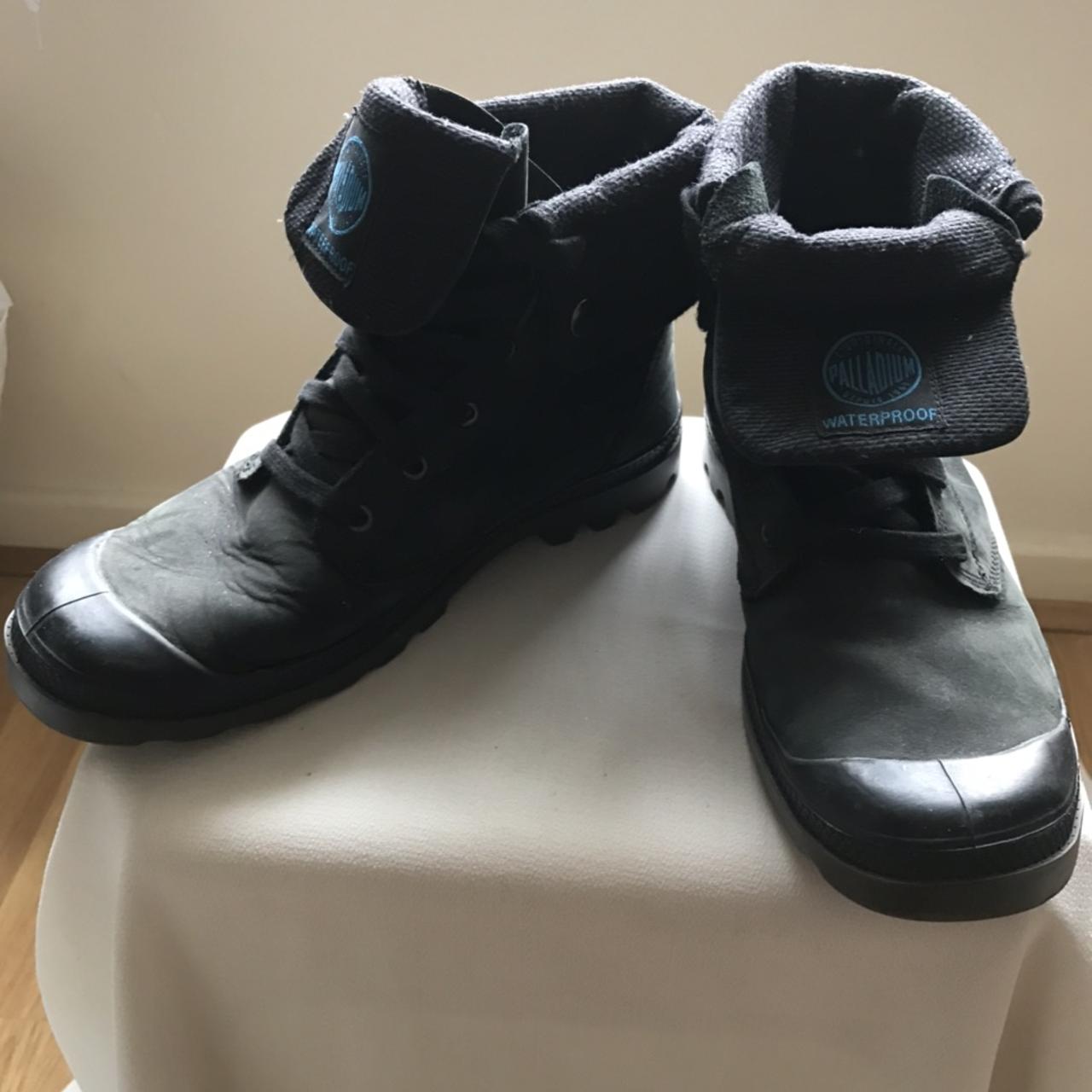 Palladium boots (black) Used in excellent condition... - Depop