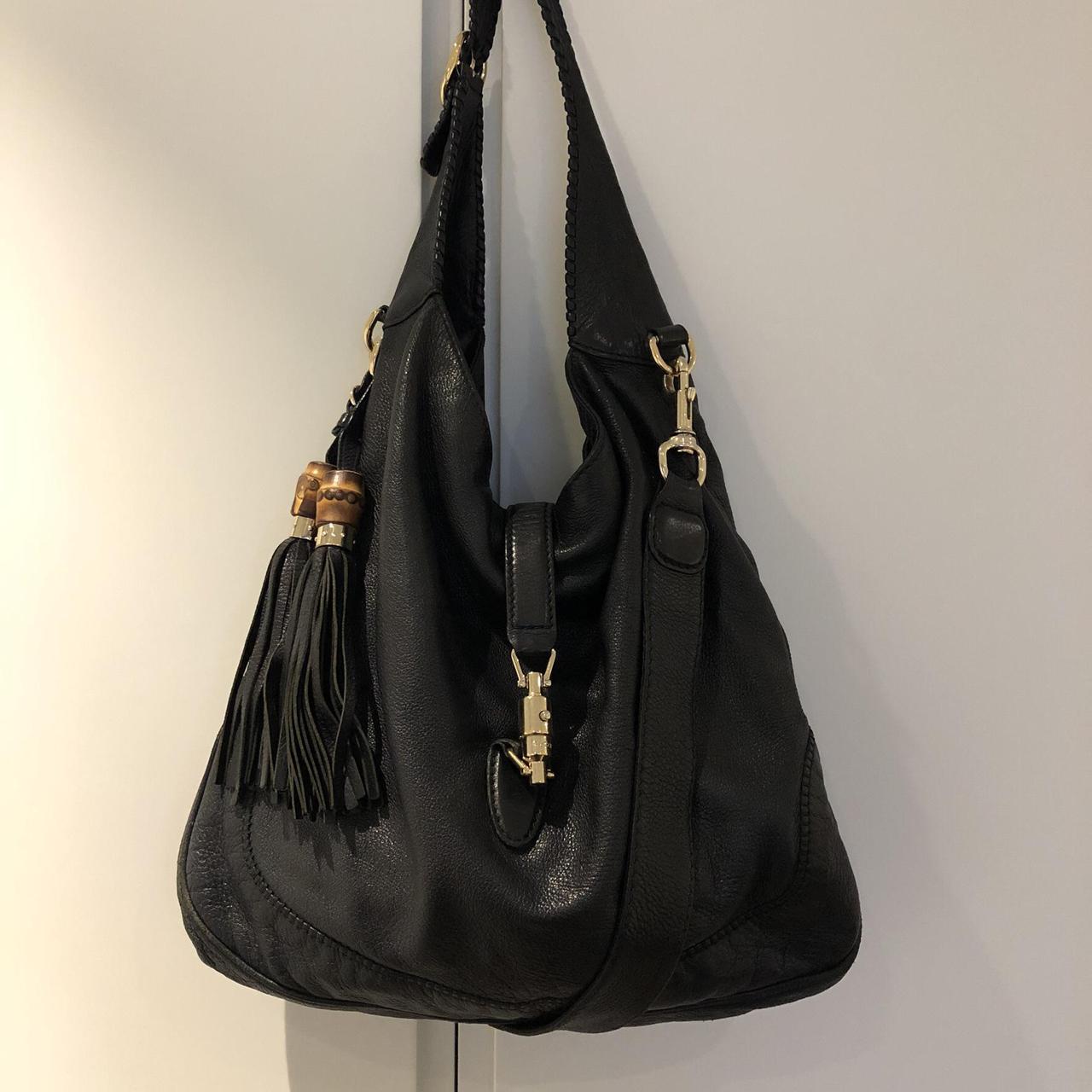 GUCCI Jackie hobo, soft black nappa leather with... - Depop