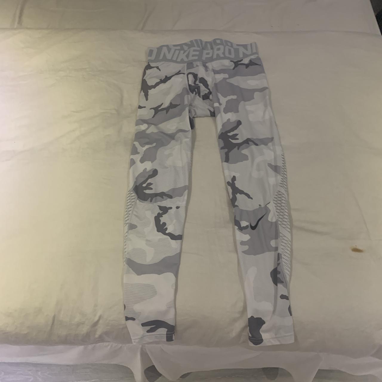 nike white camo tights