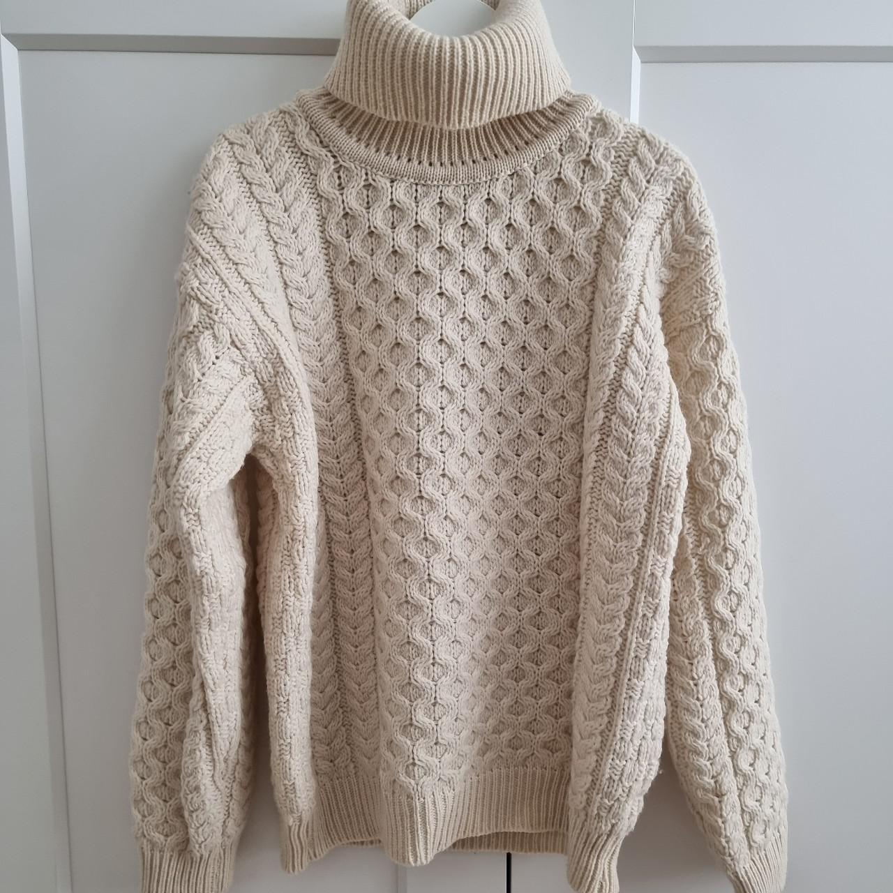 Aran chuncky merino wool jumper from Aran Sweater... - Depop