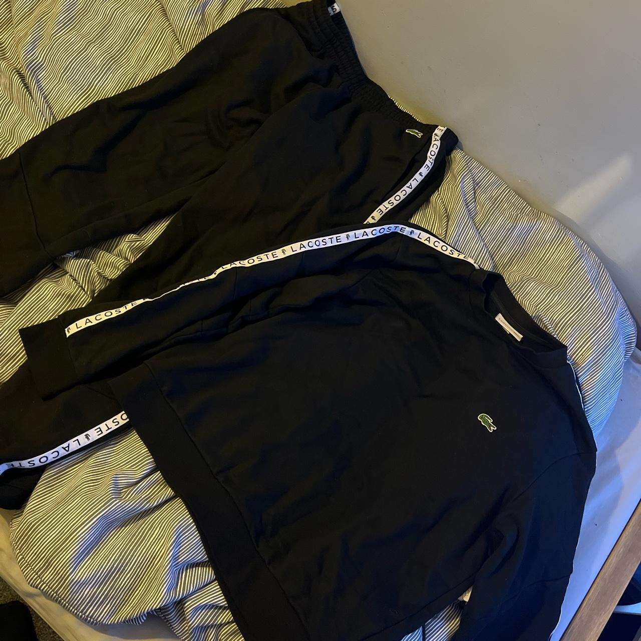 Mens Lacoste taped tracksuit Size medium Good... - Depop