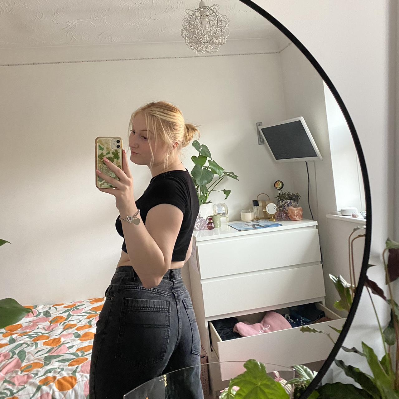 The Cutest Wide Straight Leg Trousers From - Depop