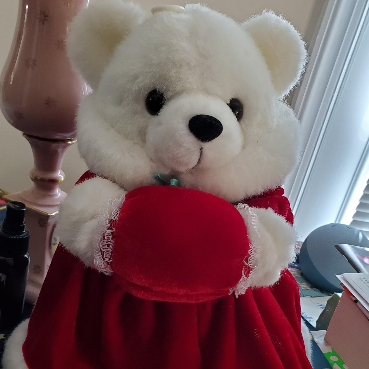 Product Image 1 - Beautiful White Christmas Teddy Bear!!