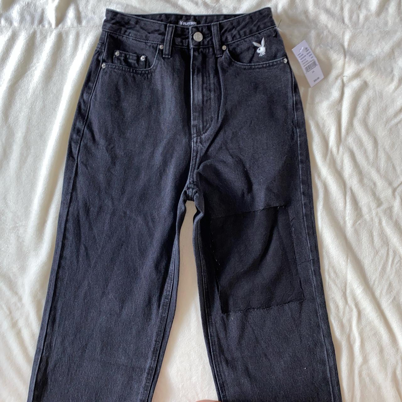 NWT Playboy jeans -never worn -cut out in thigh... - Depop