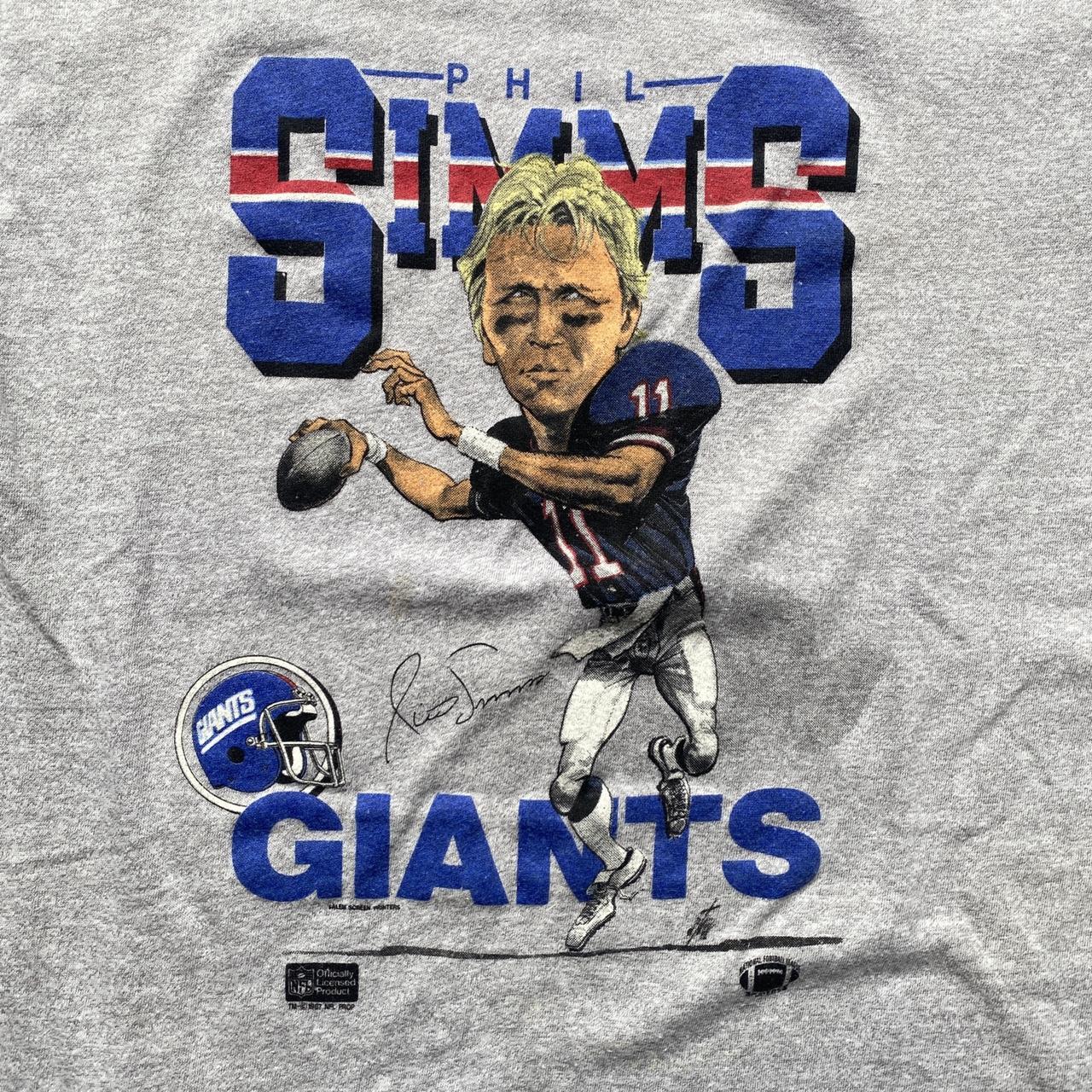 Phil Simms Retro Football Caricature T Shirt