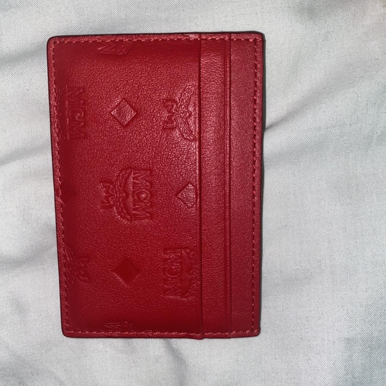 Red mcm discount men's wallet