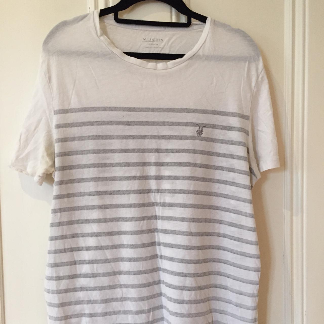 all saints striped t shirt