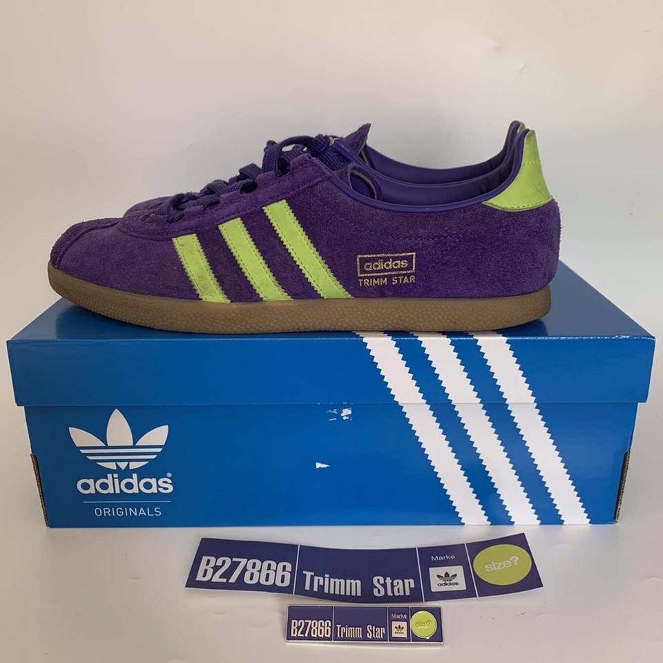 adidas trimm star purple and yellow
