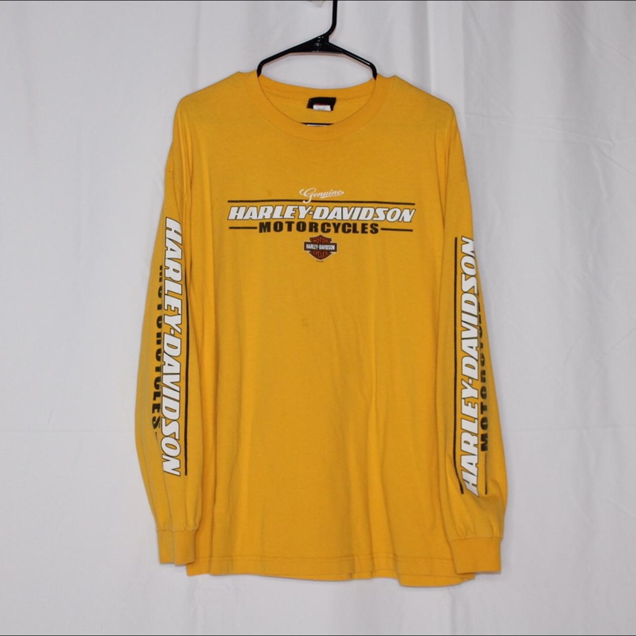 harley davidson yellow shirt