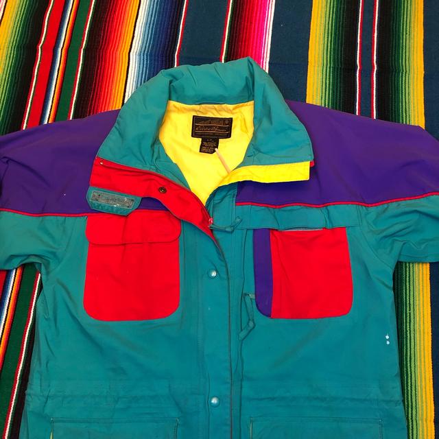 Vintage 90s Eddie Bauer super dope color way ski - Depop