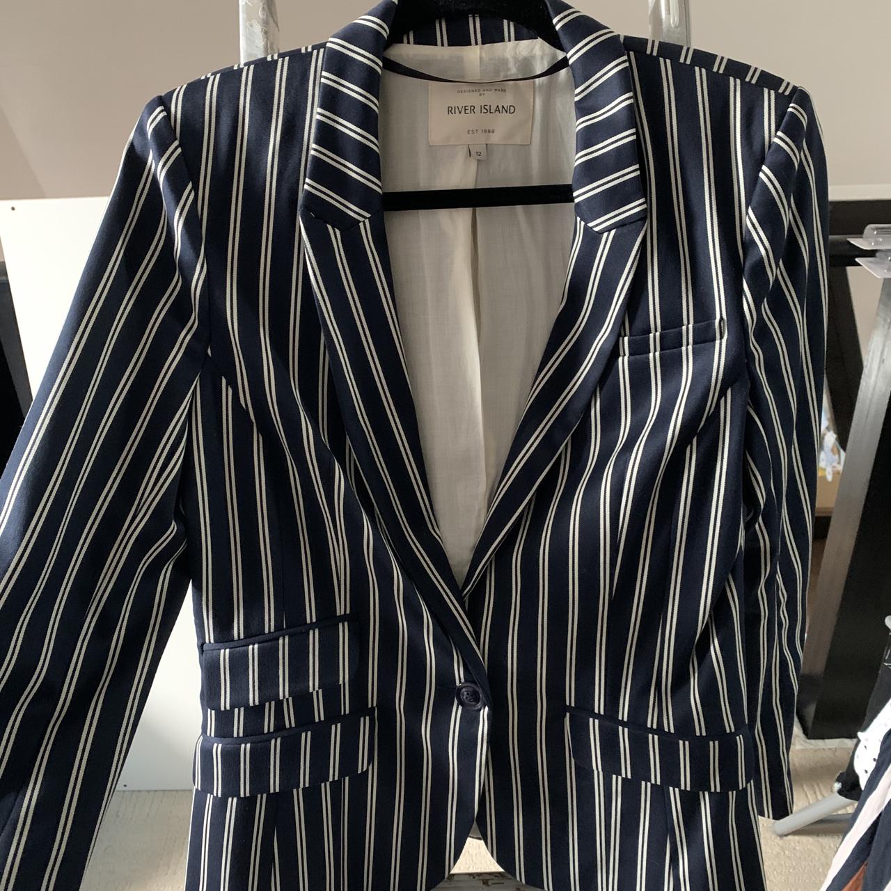 River island hot sale striped blazer