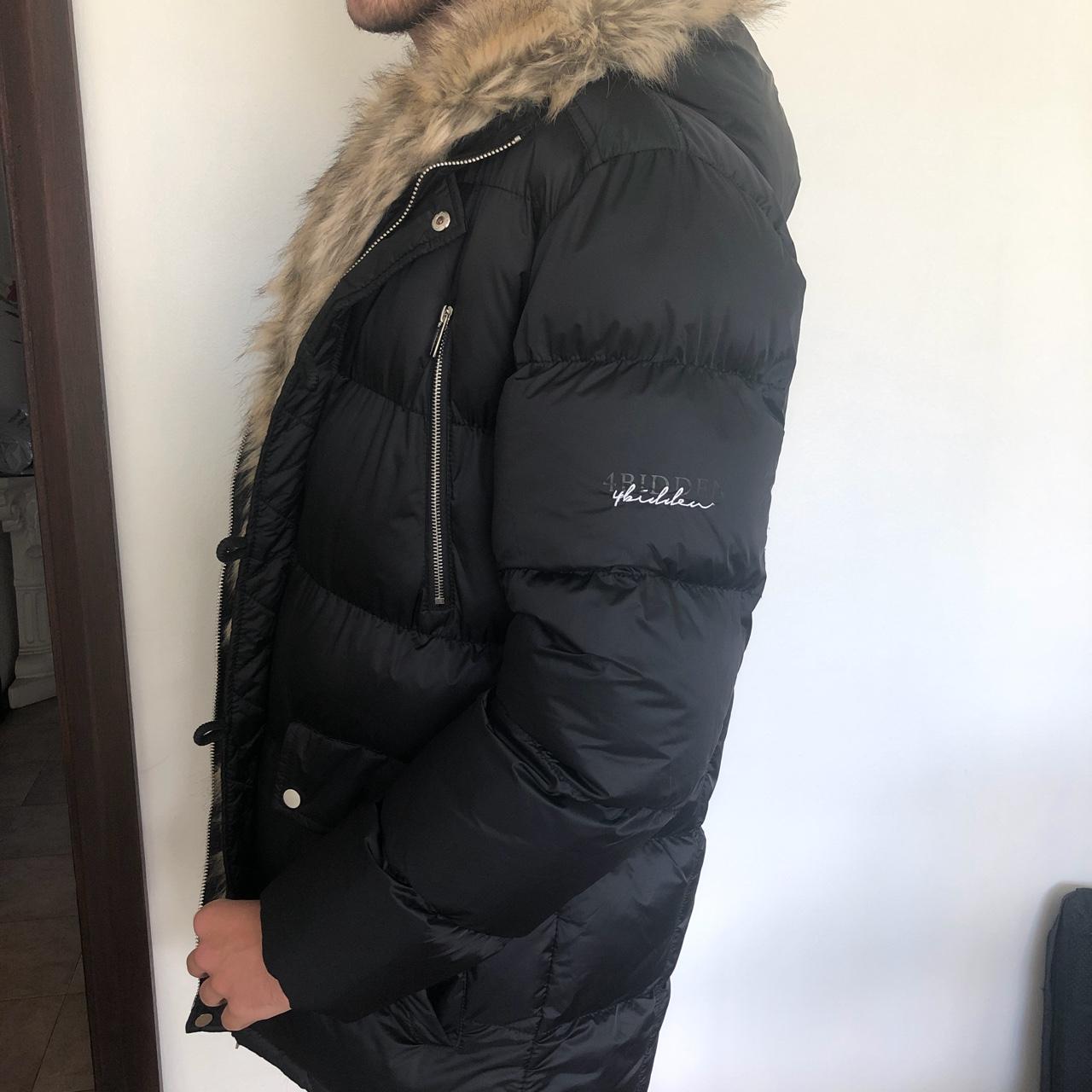 4bidden blizzard fur lined parka jacket in black best sale