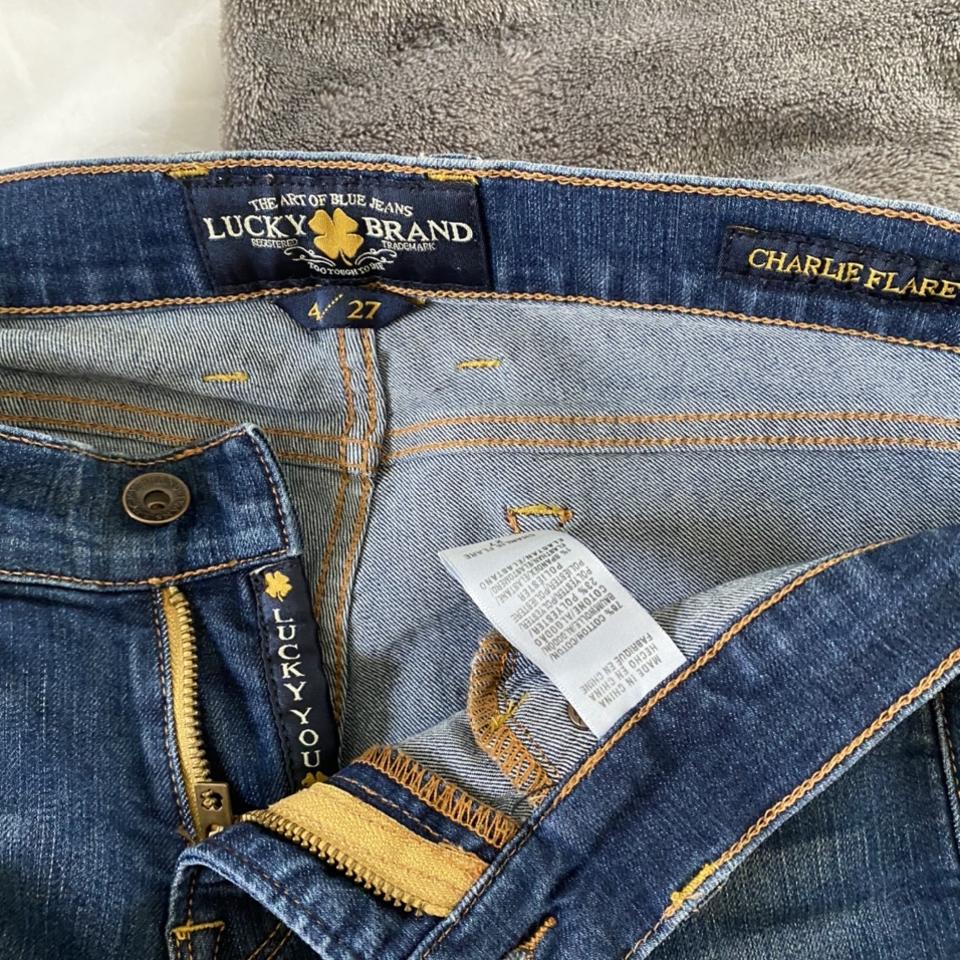Lucky brand low rise dark wash jeans! Perfect - Depop