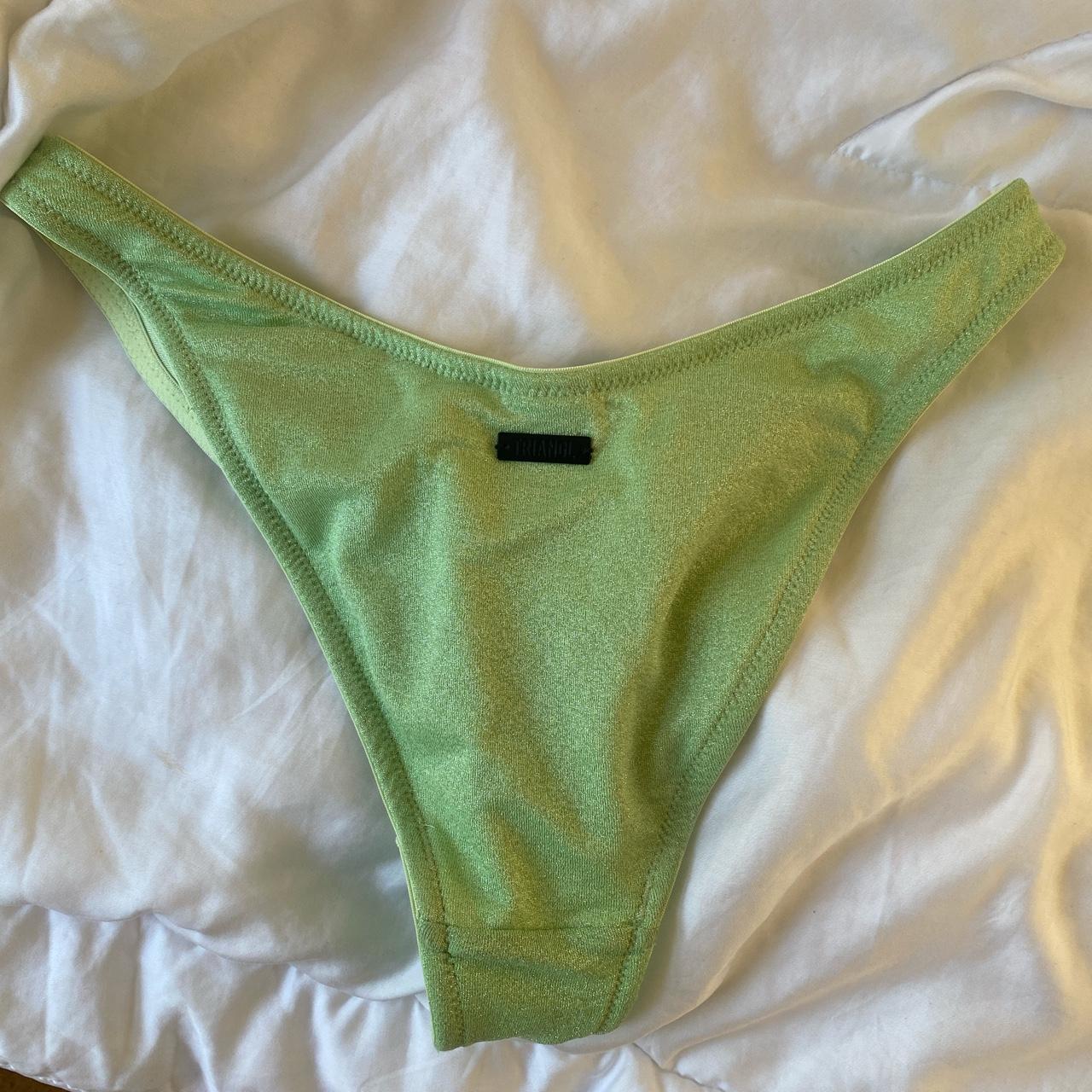 Mica Lime Sparkle Green Sparkle Triangl Bikini Set Depop 