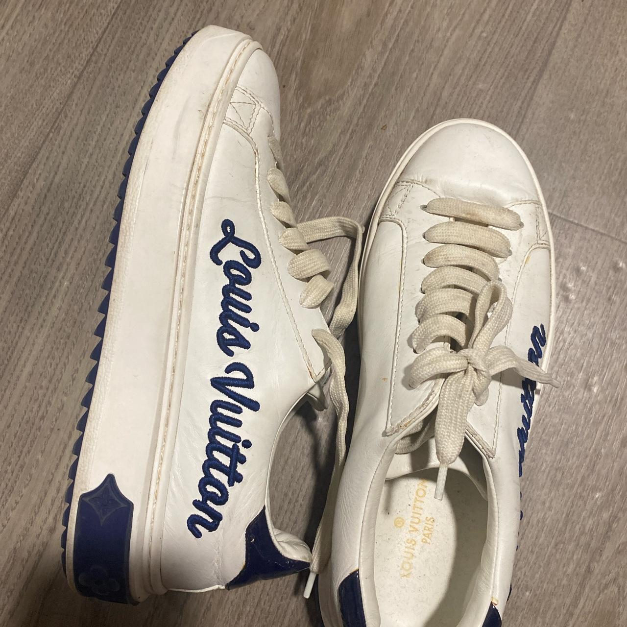 louis vuitton ' blue white ' shoes , hard to find - Depop