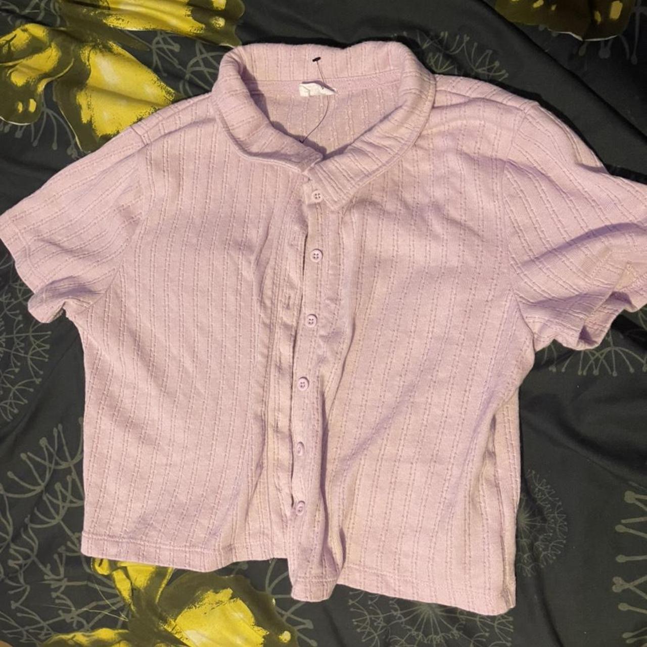 Cute Lilac collared button up. #Cute #Lilac... - Depop