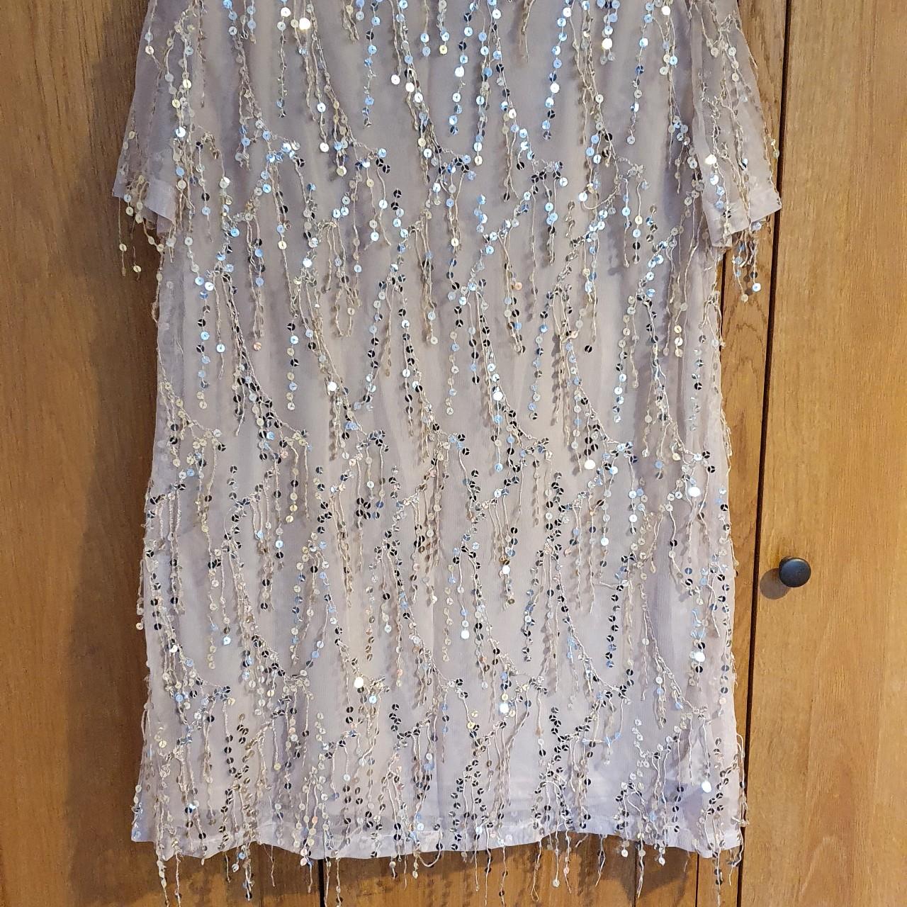 Dani dyer gold outlet tassel sequin wrap dress