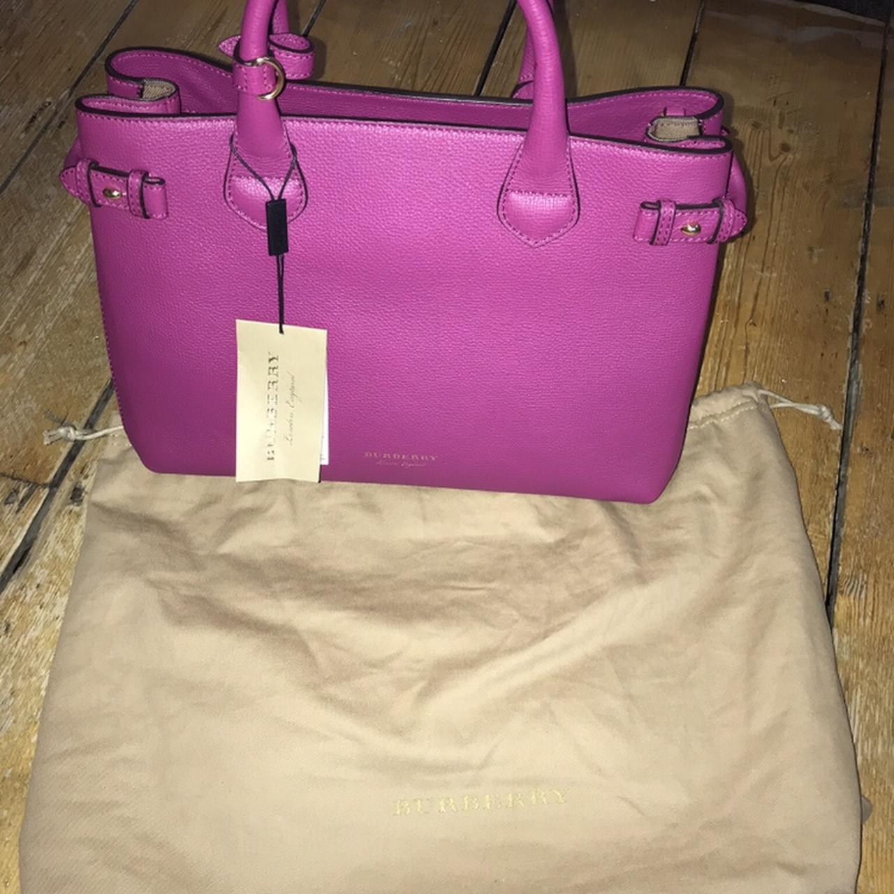 Burberry original hot pink leather handbag