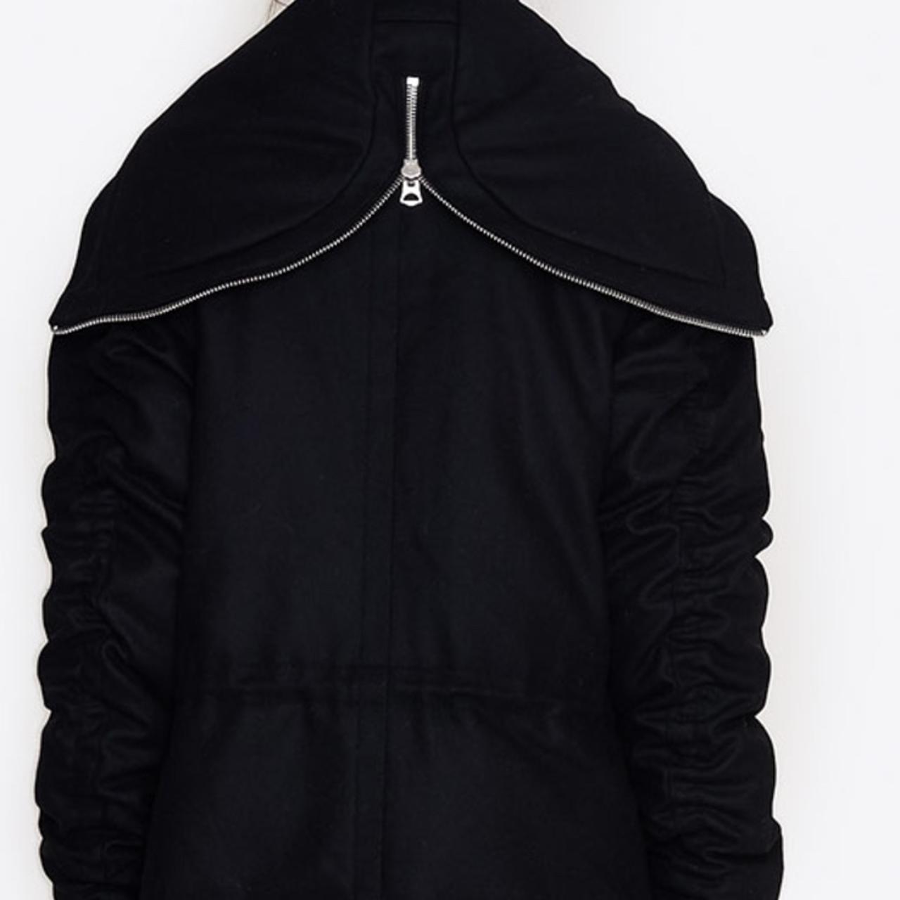 Acne Studios Alston Tech Black Hooded Down | Depop