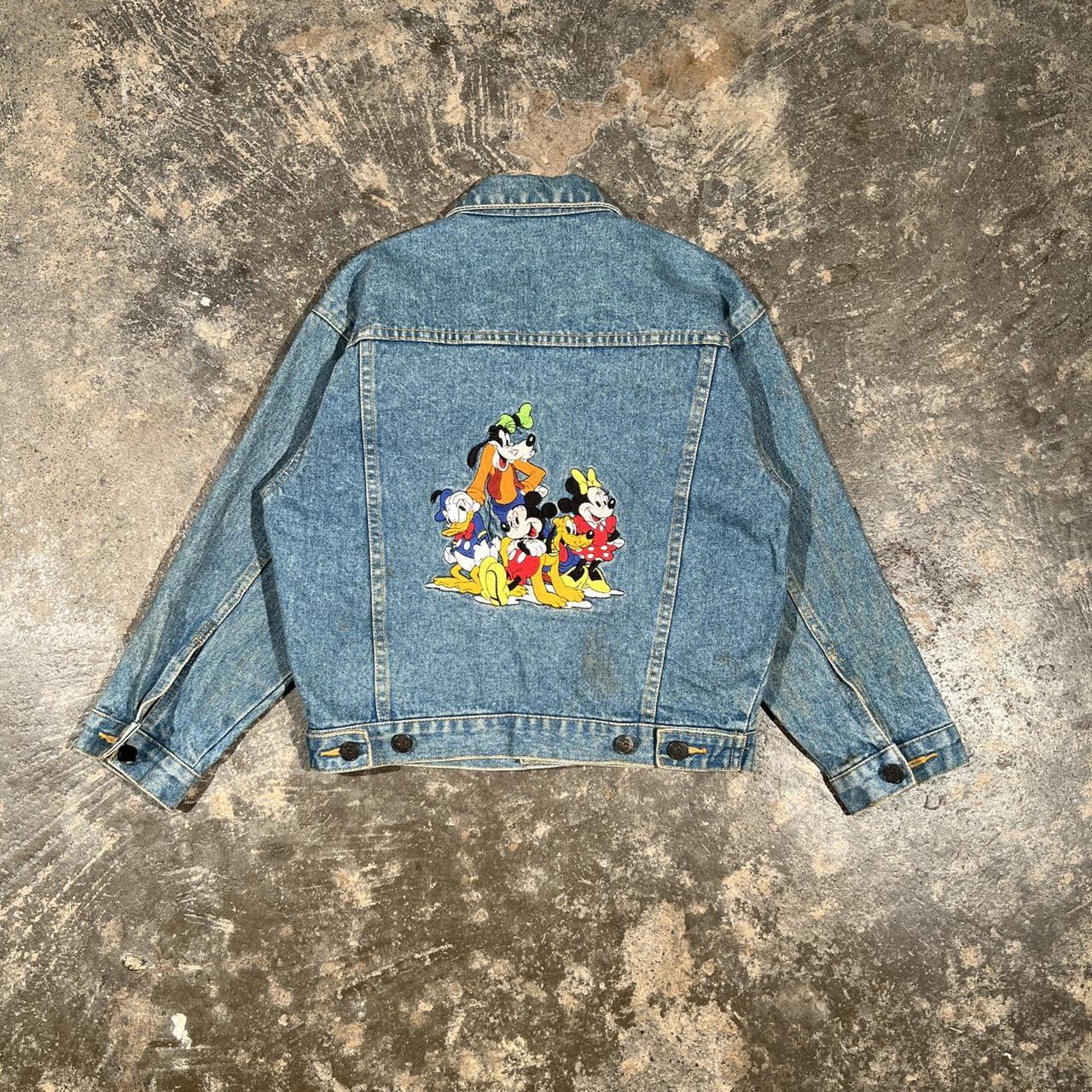 Vintage 90’s embroidered back Disney denim jacket.... - Depop