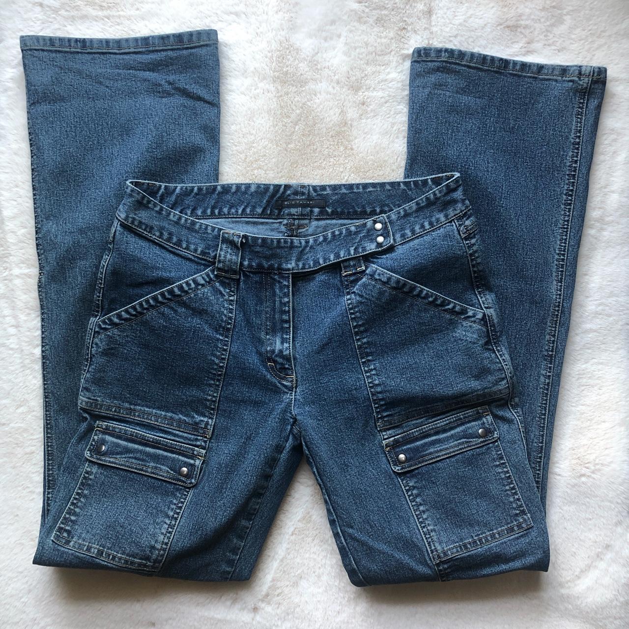 Ellie Tahari jeans low rise Waist 15” Rise:... - Depop