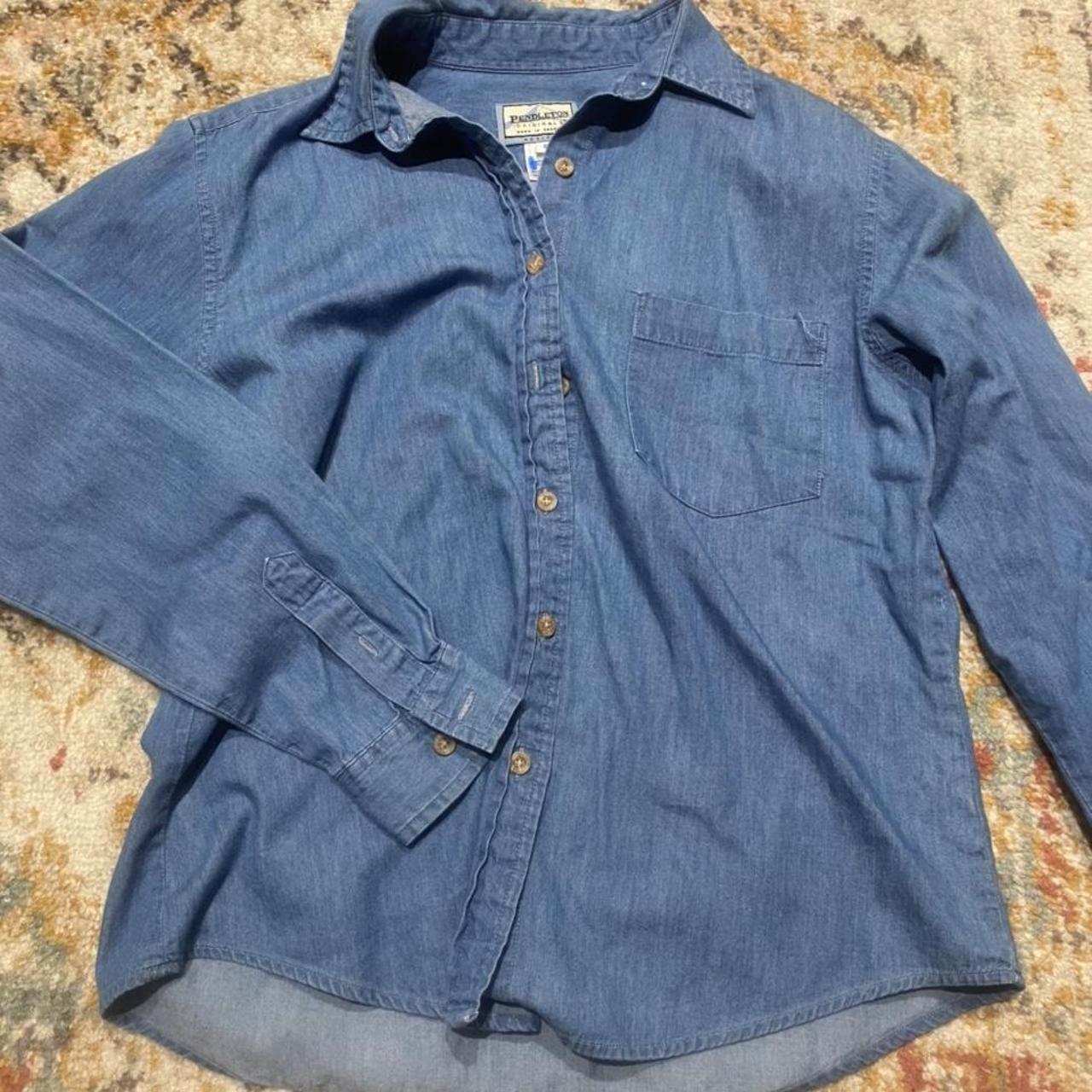 Pendleton Women's Blue Shirt | Depop