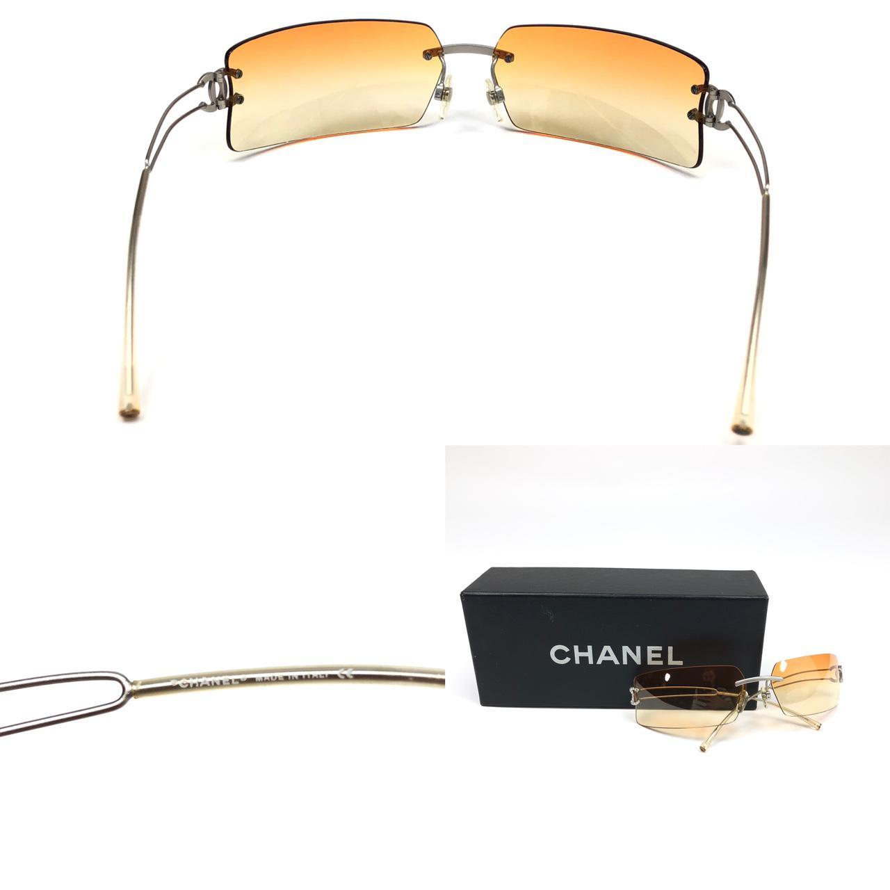 Vintage chanel rimless on sale sunglasses