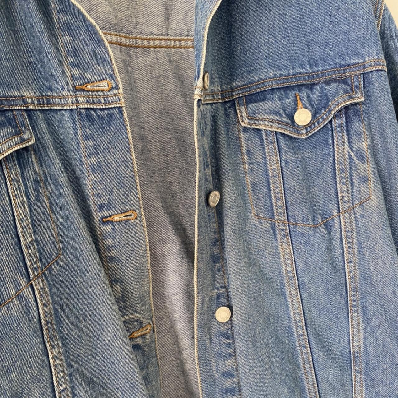 Missguided oversized denim jacket Size 12 but would... - Depop