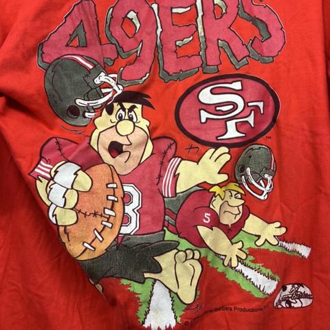 Mens vintage San Francisco 49ers / flintstones T - Depop