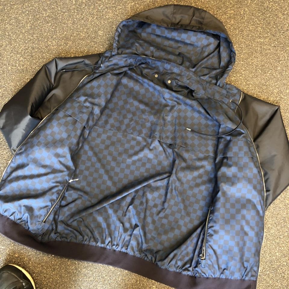 Louis Vuitton Brown Damier Reversible and Convertible Hooded Bomber Jacket  XL Louis Vuitton | The Luxury Closet