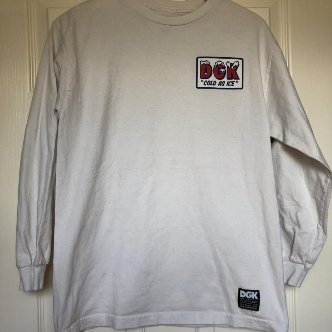 DGK dirty ghetto kids long sleeve, white, cold as... - Depop