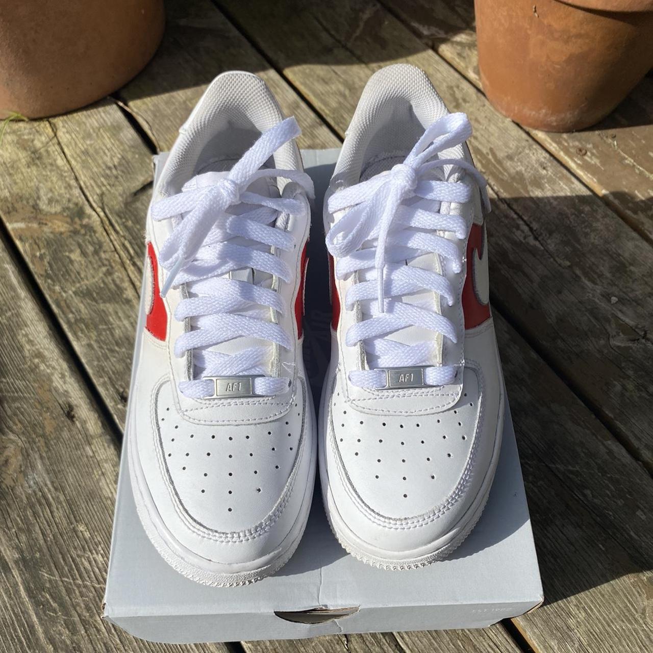 white forces with red bottom