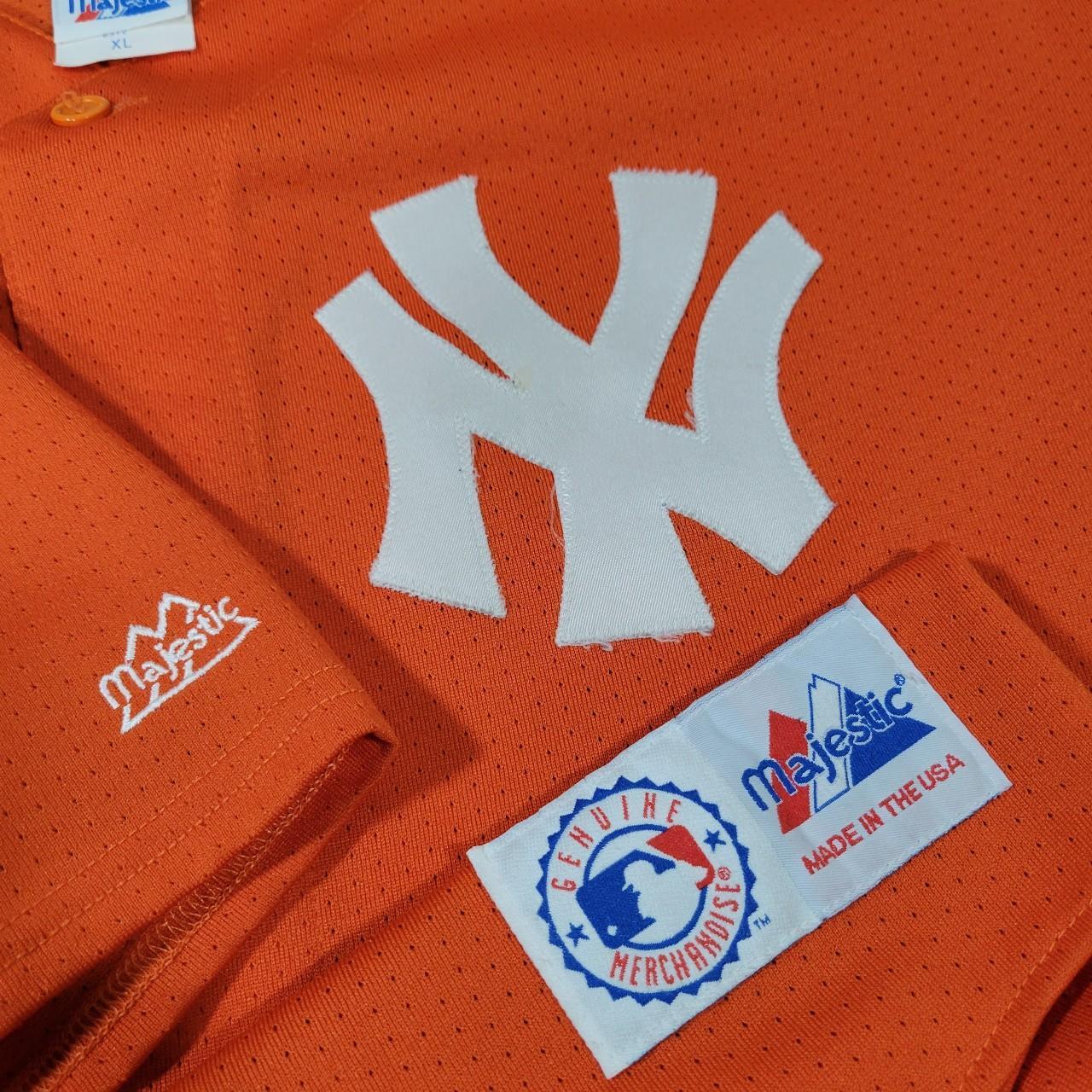 vintage 90s new york Yankees jersey majestic orange M