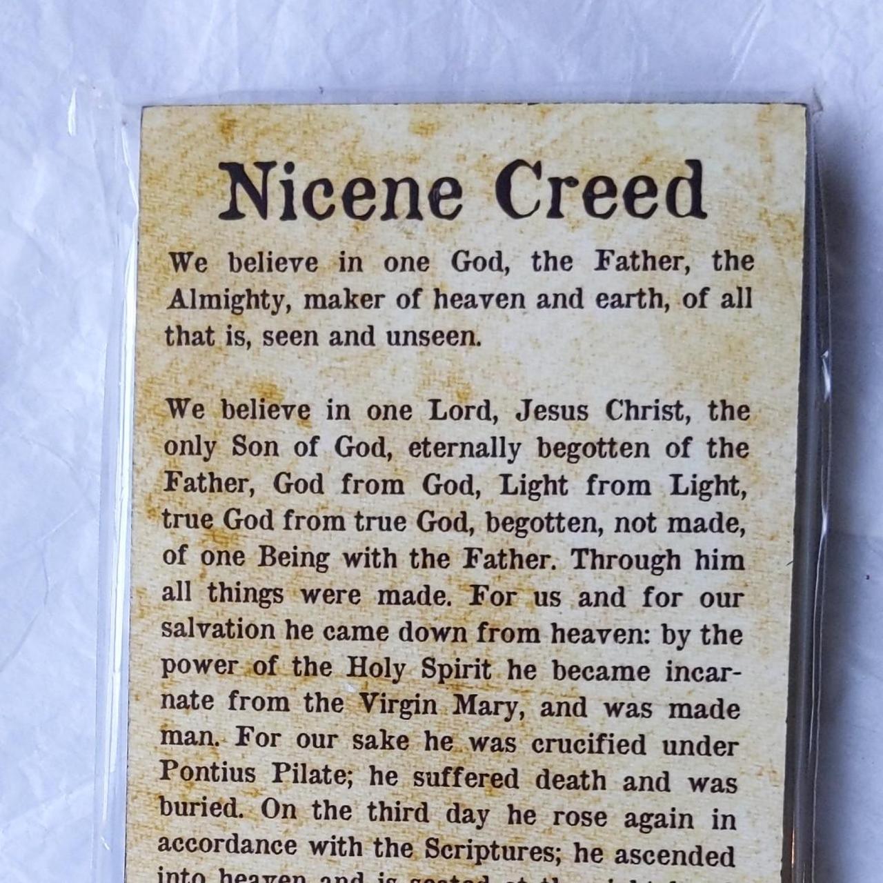 Nicene Creed wall plaque 🌈🎇Modern wooden... - Depop