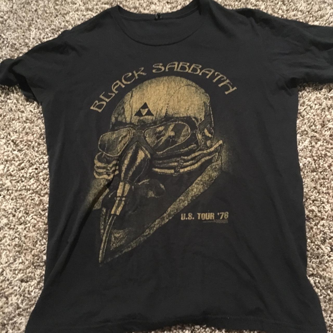 Depop 1978 Medium Tour Tee U.S. Black Shirt,... - Sabbath