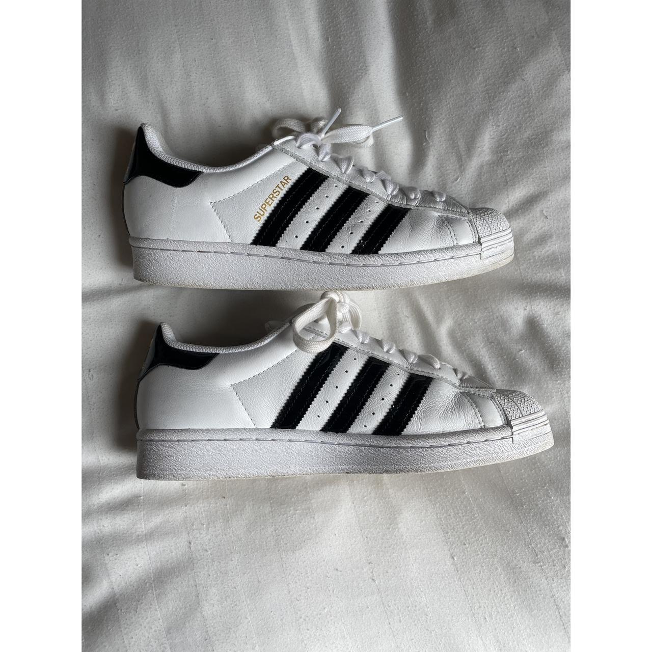 Black and white adidas superstars 🤍From:... - Depop