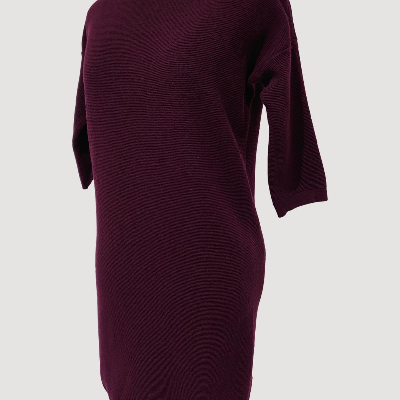 Jigsaw Women's Burgundy Dress Depop