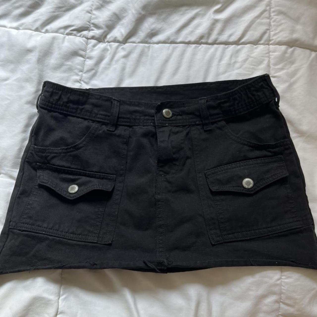 Cutest brandy Melville cargo black mini skirt! This... Depop
